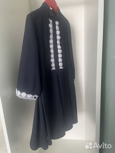 Платье школьное синее