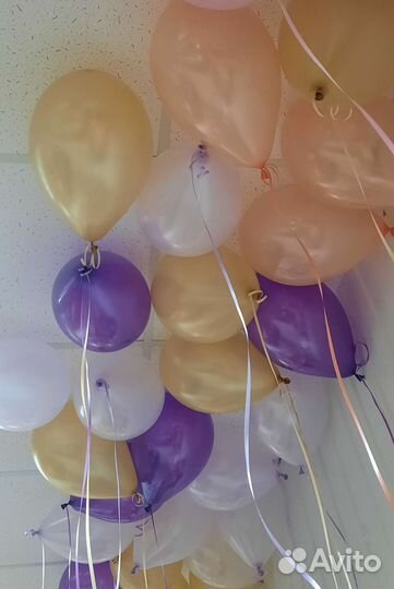 Гелиевые шары. Металлик. Хром