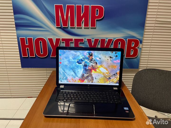Ноутбук мощный HP / 17 дюймов / ssd / 8gb