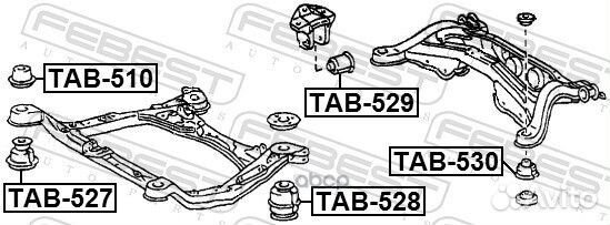 Сайлентблок подрамника TAB529 Febest