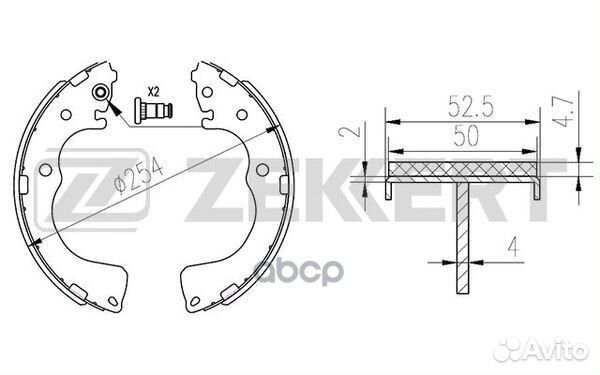 Колодки торм. бараб. задн. Mazda MPV II 99- bk