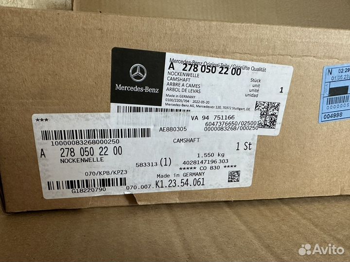 Распределительный вал,нов,ориг,MercedesA2780502200