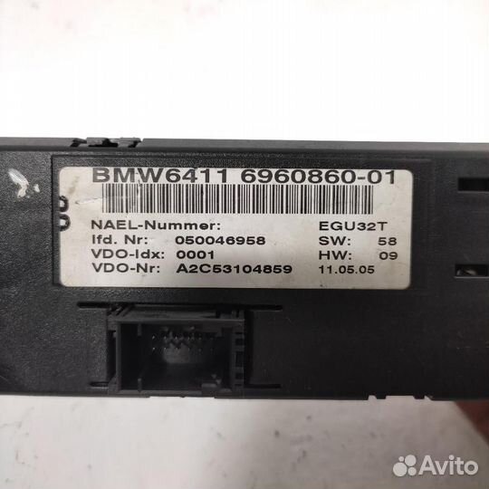 Панель управления кондиционера BMW E87