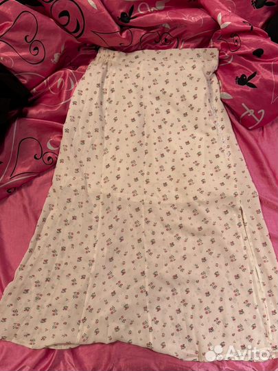 Юбка миди с разрезом 42