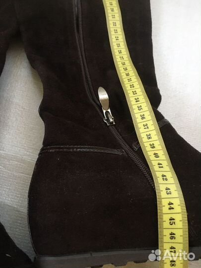 Сапоги женские замшевые