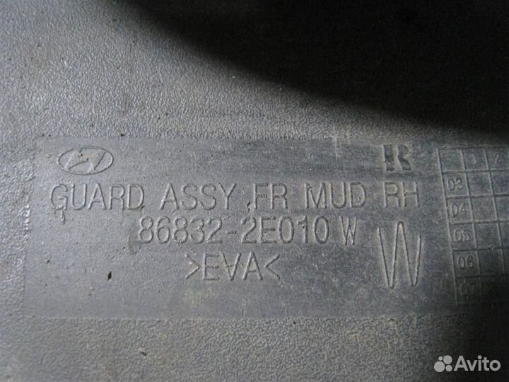 Брызговик передний правый Hyundai Tucson (JM) 2005