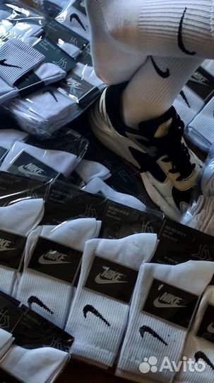 Носки nike высокие белые