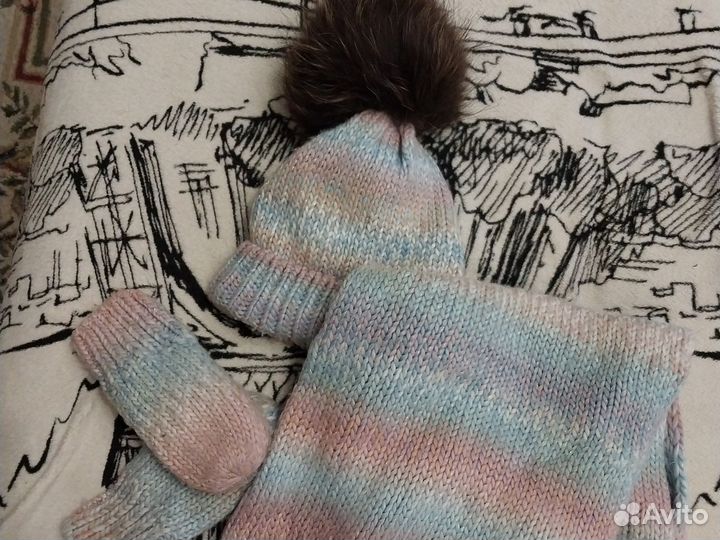 Шапка и снуд для девочки 48 50