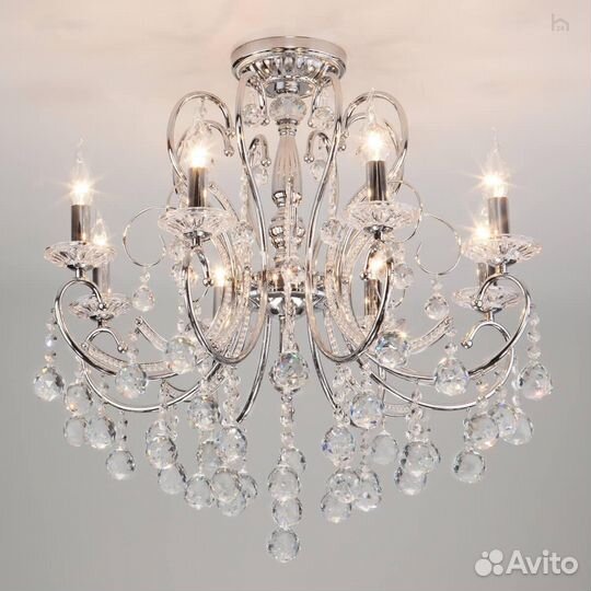 Подвесная люстра Eurosvet 10096/8 хром