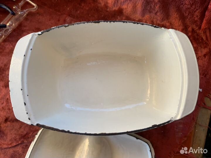 Кастрюля чугунная эмалированная СССР 2 л