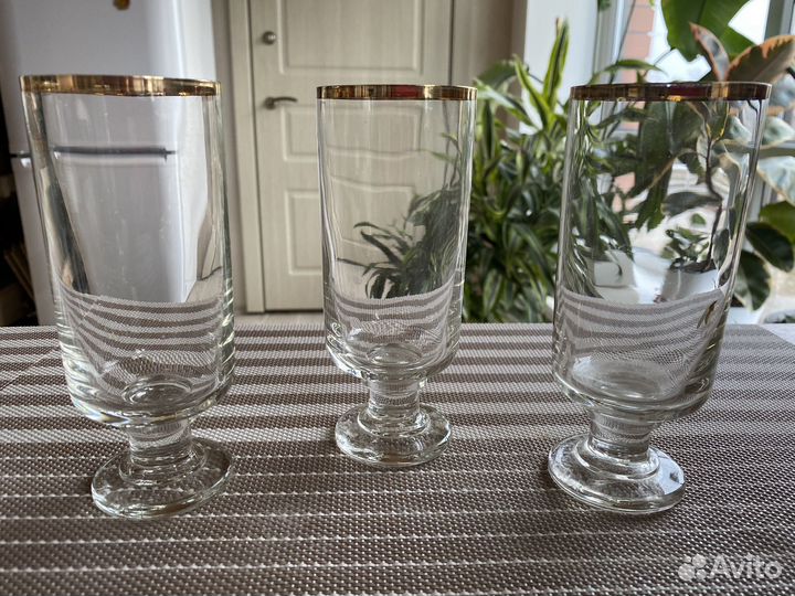 Рюмки СССР тонкое цветное стекло
