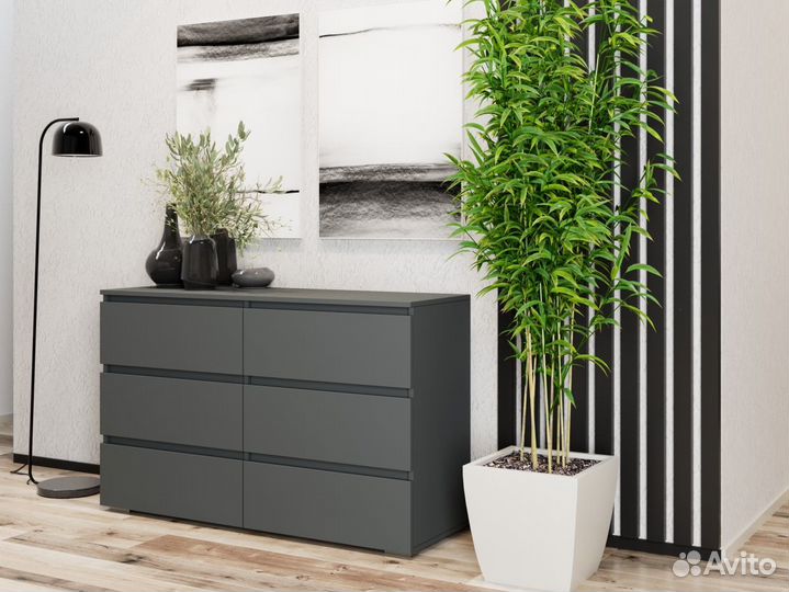 Комод Idea новый в цвете графит