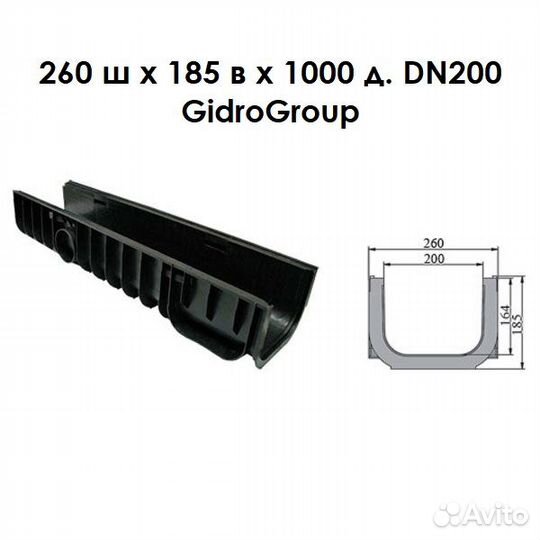 Водоотводные лотки, решётки GidroGroup