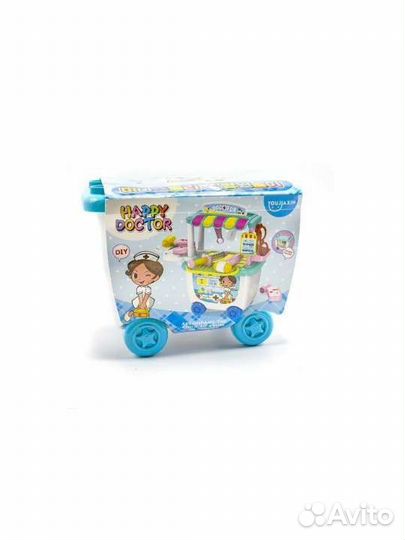 Детский игровой набор доктор. В тележке
