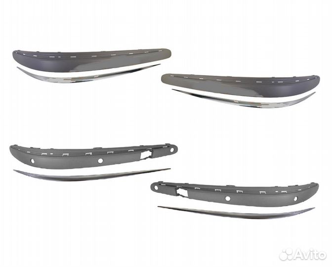 Молдинг бампера Mercedes E- Class W211 2002-2006