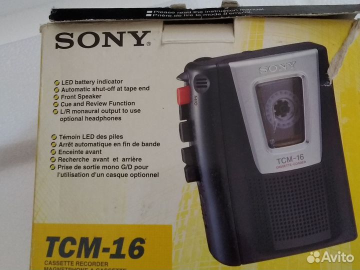 Кассетный диктофон sony