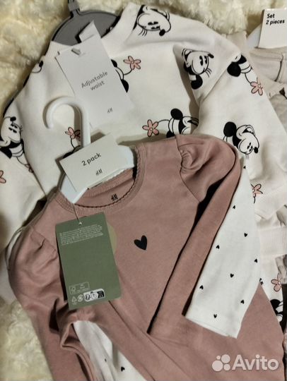 Набор новой одежды для девочек 74 h&m, c&a