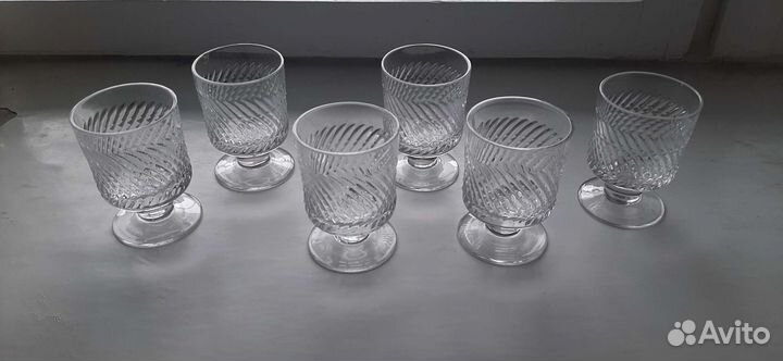 Рюмки хрустальные, 6шт