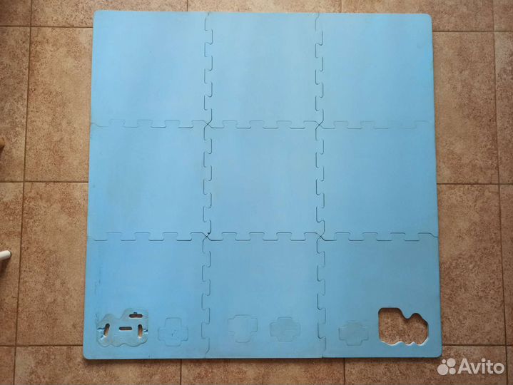 Детский коврик-пазл игровой железная дорога 92*92