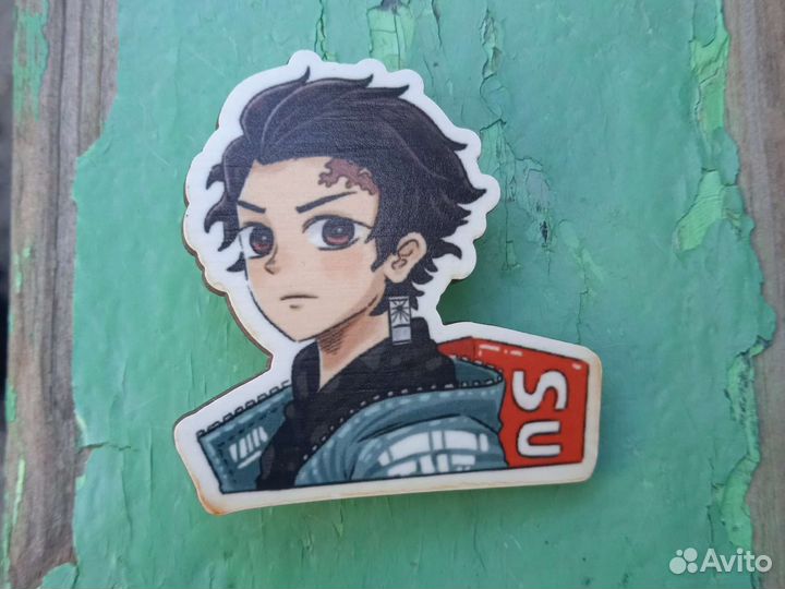 Значок Танджиро комадо. Сделано из дерева