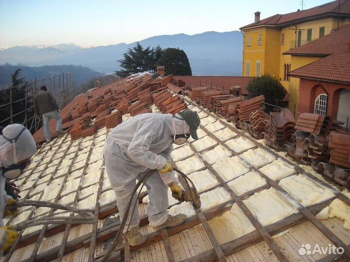 Утепление пенополиуретаном крыши дома