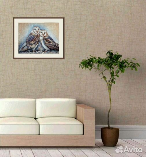 Авторская картина с совами 