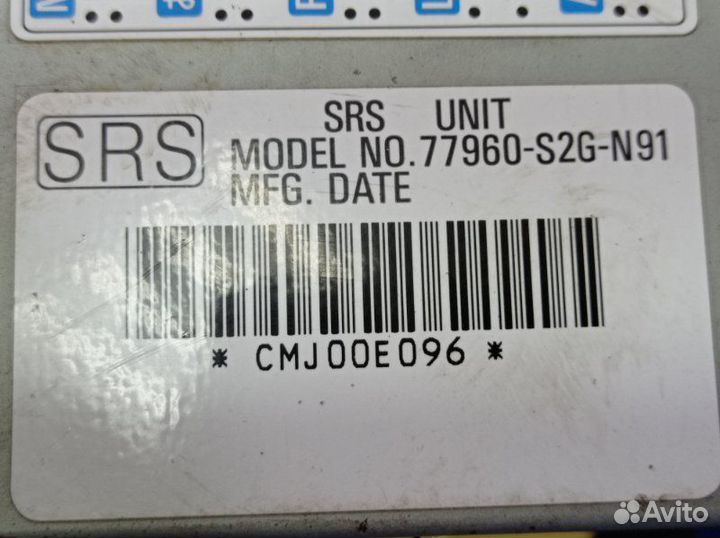 Блок управления airbag Honda Capa минивен D15B