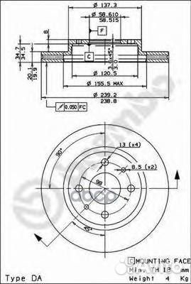 Диск тормозной передн. LADA 110 (2110) 01/95-12
