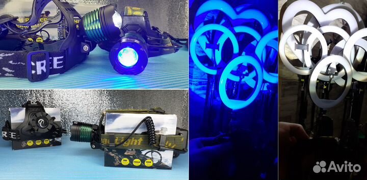 Налобный Фонарь Police с оптической линзой Zoom+уф