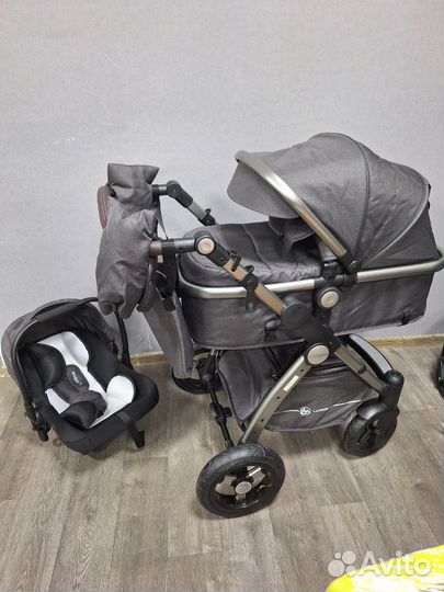 Новая коляска 3в1 надувные колеса