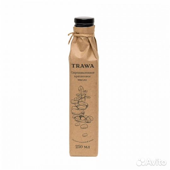 Масло арахисовое сыродавленное бутылка trawa трава