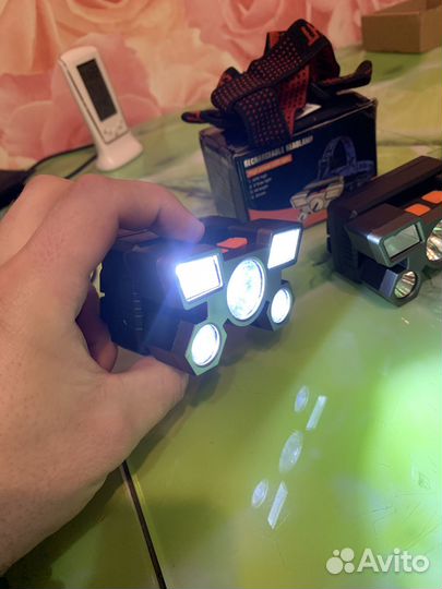Фонарик налобный перезаряжаемый
