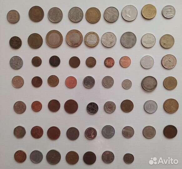 Монеты мира. 61 шт