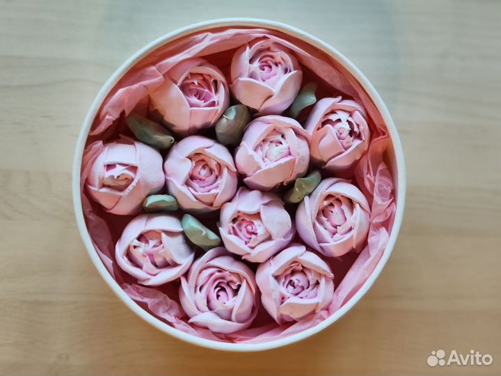 Зефирные розы в коробочке