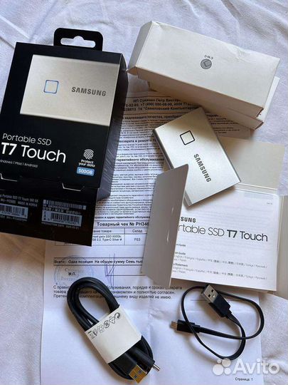 Внешний жёсткий диск ssd Samsung t7 touch