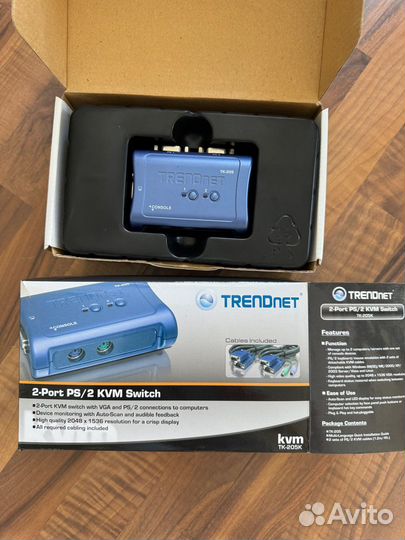Trendnet KVM-переключатель Коммутатор 2-портовый T