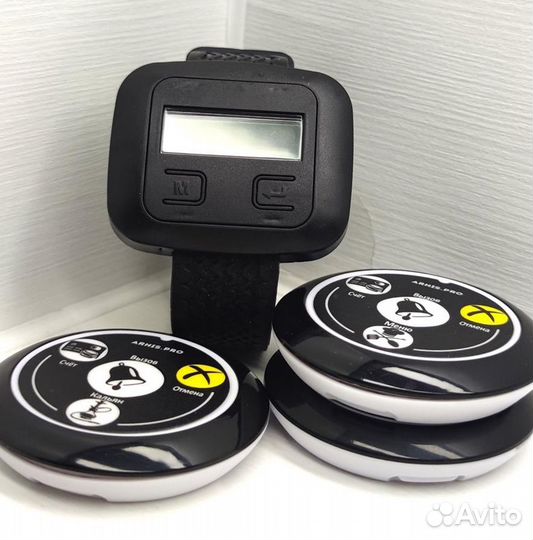 Кнопка вызова официанта, персонала с часами Эконом