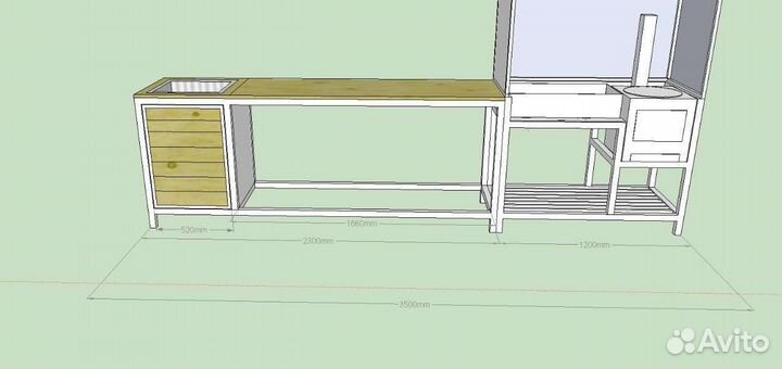 Мангал со столешницей