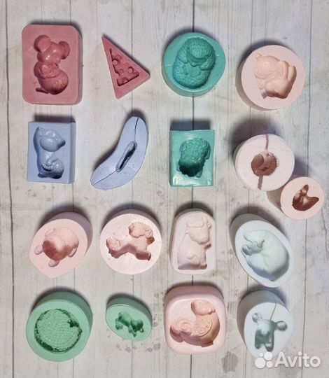 Силиконовые формы мыла свечей животные символ года