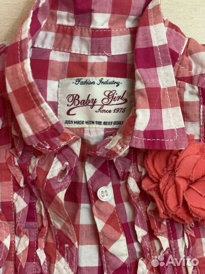 Рубашка zara для девочки 104