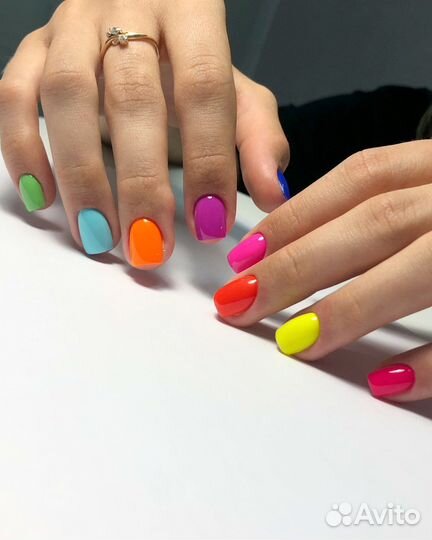 Маникюр гель лак коррекция наращивание