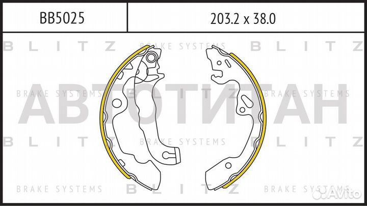 Колодки тормозные барабанные зад ford Focus 98- Bl