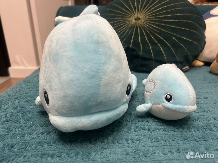 Киты мягкие мама и малыш