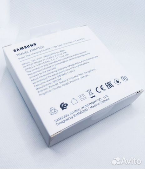 Зарядное Samsung 25 W черное