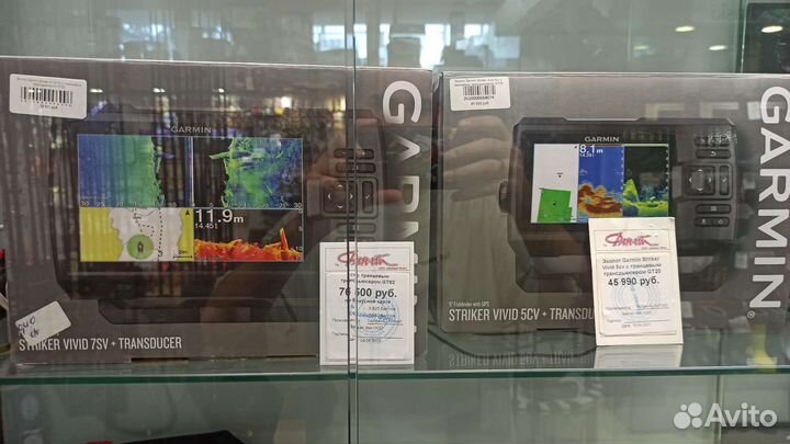 Эхолот garmin striker vivid 5cv с датчиком gt20 tm