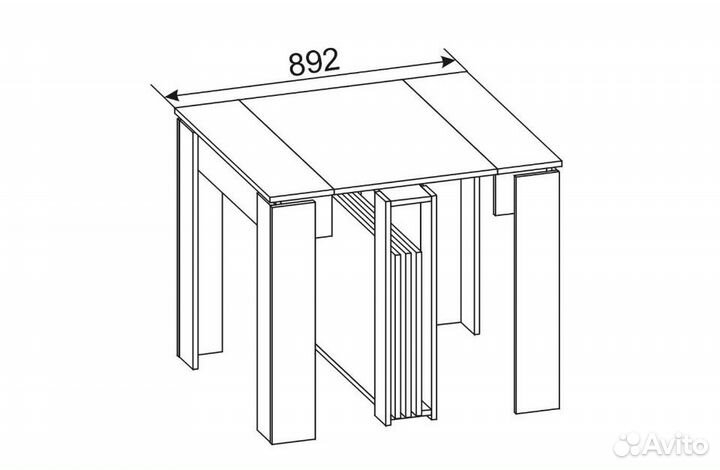 Стол кухонный трансформер тумба
