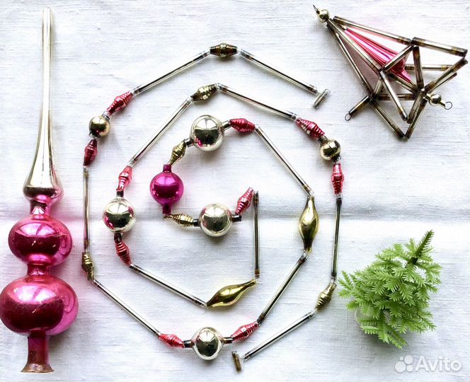 Елочные игрушки на прищепках СССР