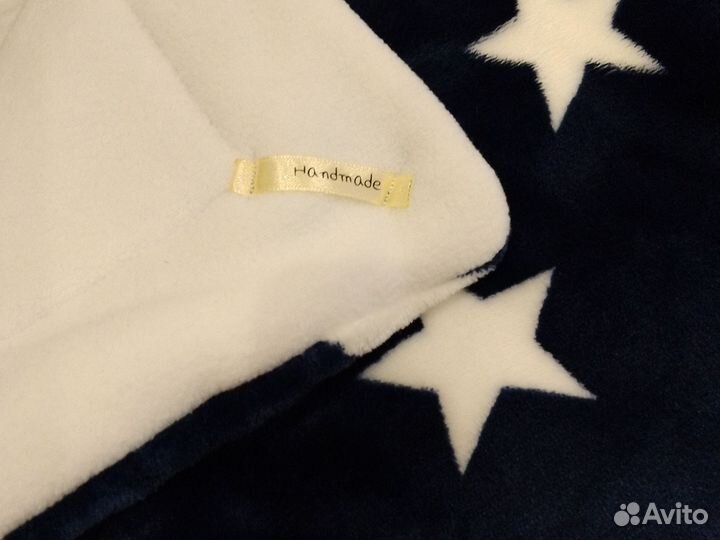 Утепленный плед двустороний с наполн.100см х 90