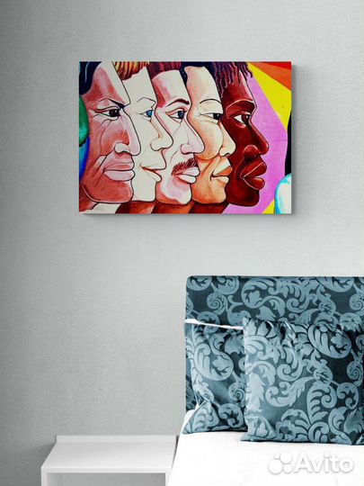 Картина Арт лица разных национальностей