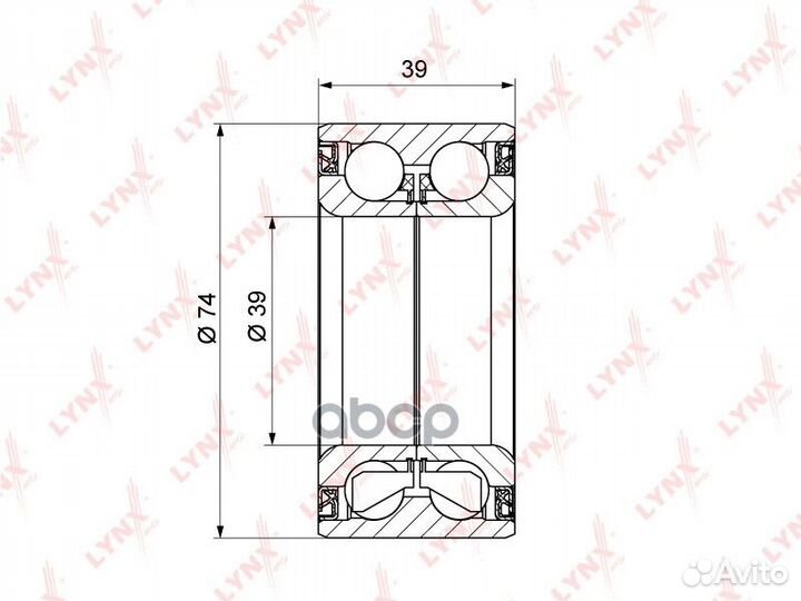 Комплект подшипника ступицы колеса перед WB